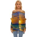 Nature Sunset Off Shoulder Chiffon Pocket Shirt View1