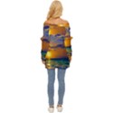 Nature Sunset Off Shoulder Chiffon Pocket Shirt View4
