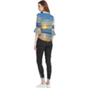 Reflecting On A Perfect Day Loose Horn Sleeve Chiffon Blouse View2