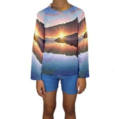 Majestic Lake Kids  Long Sleeve Swimwear