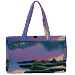 Astonishing Lake View Canvas Work Bag