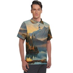 Dazzling Sunset Men s Polo Tee