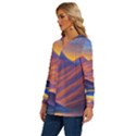 Great Sunset Long Sleeve Drawstring Hooded Top View2