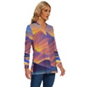 Great Sunset Long Sleeve Drawstring Hooded Top View3
