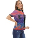 Magnificent Sunset Women s Short Sleeve Double Pocket Shirt View2