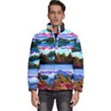 Solemn Soft Pastel Sunset Men s Puffer Bubble Jacket Coat View1