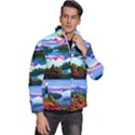 Solemn Soft Pastel Sunset Men s Puffer Bubble Jacket Coat View3