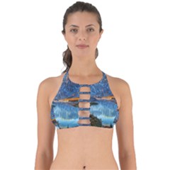 Majestic Lake Landscape Perfectly Cut Out Bikini Top