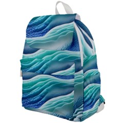 Pastel Beach Wave I Top Flap Backpack by GardenOfOphir