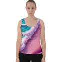 Summer Waves In Pink Ii Velvet Tank Top View1