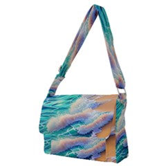 Waves At The Ocean s Edge Full Print Messenger Bag (m)