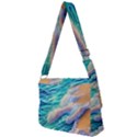 Waves At The Ocean s Edge Full Print Messenger Bag (L) View2