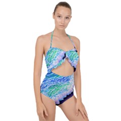 Blue Wave Ii Scallop Top Cut Out Swimsuit