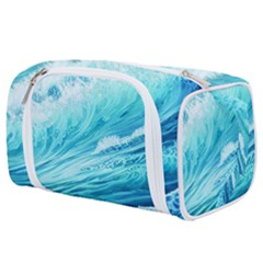Blue Ocean Wave Watercolor Ii Toiletries Pouch