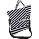 Abstract Lines Pattern Art Design Background Fold Over Handle Tote Bag View1