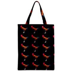 Background Pattern Chicken Fowl Cockerel Livestock Zipper Classic Tote Bag