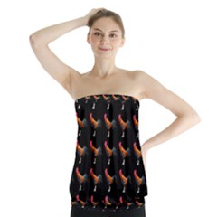 Background Pattern Chicken Fowl Cockerel Livestock Strapless Top