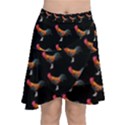 Background Pattern Chicken Fowl Cockerel Livestock Chiffon Wrap Front Skirt View1