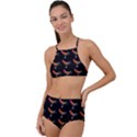 Background Pattern Chicken Fowl Cockerel Livestock High Waist Tankini Set View1