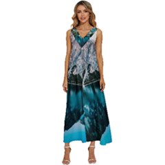 Lake V-neck Sleeveless Loose Fit Overalls