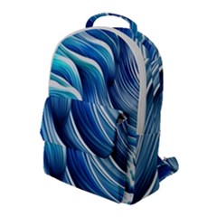 Sunny Ocean Wave Flap Pocket Backpack (large)