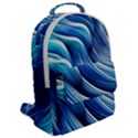 Sunny Ocean Wave Flap Pocket Backpack (Large) View2