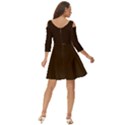 Chocolate  Brown	 - 	Shoulder Cut Out Zip Up Dress View4