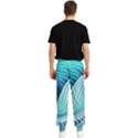 Ocean Waves Pastel Men s Elastic Waist Pants View2