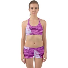 Abstract Pink Ocean Waves Back Web Gym Set