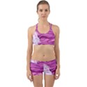 Abstract Pink Ocean Waves Back Web Gym Set View1