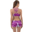 Abstract Pink Ocean Waves Back Web Gym Set View2