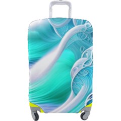 Pastel Simple Wave Luggage Cover (large)