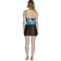 Simple Summer Wave Pattern Flowy Camisole Tie Up Top View4