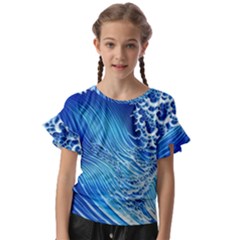 Wave Beach Iii Kids  Cut Out Flutter Sleeves