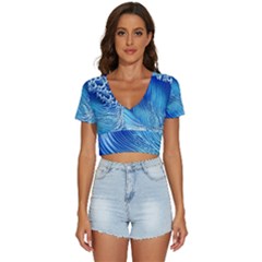 Wave Beach Iii V-neck Crop Top