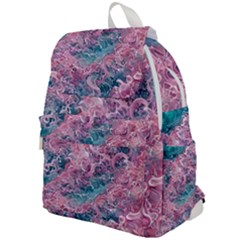 Ocean Waves In Pink Ii Top Flap Backpack by GardenOfOphir