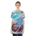 Waves Of The Ocean Skirt Hem Sports Top View1