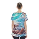 Waves Of The Ocean Skirt Hem Sports Top View2