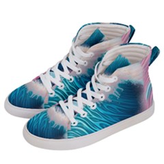 Pink Sea Water Women s Hi-top Skate Sneakers