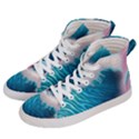 Pink Sea Water Women s Hi-Top Skate Sneakers View2