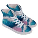 Pink Sea Water Women s Hi-Top Skate Sneakers View3