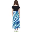 Blue Ocean Waves Kids  Flared Maxi Skirt View2
