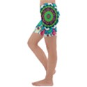 Artistic Pattern Mandala Kids  Lightweight Velour Capri Yoga Leggings View2