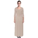 Frosted Almond Brown	 - 	Quarter Sleeve Maxi Dress View1