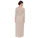 Frosted Almond Brown	 - 	Quarter Sleeve Maxi Dress View2