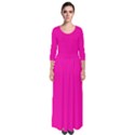 Fashion Fuchsia Pink	 - 	Quarter Sleeve Maxi Dress View1