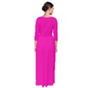 Fashion Fuchsia Pink	 - 	Quarter Sleeve Maxi Dress View2