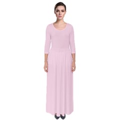 Mimi Pink	 - 	quarter Sleeve Maxi Dress
