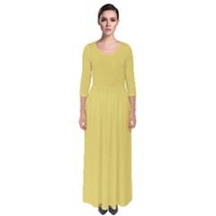 Hansa Yellow	 - 	quarter Sleeve Maxi Dress