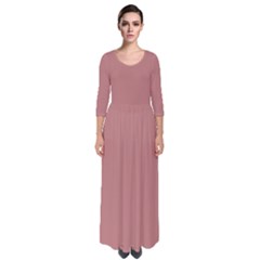 Old Rose	 - 	quarter Sleeve Maxi Dress